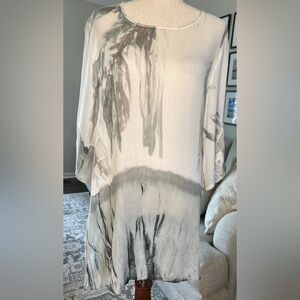 Paris Hues Watercolor Lace Insert Butterfly Top Size Large